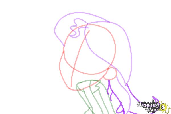 How to Draw Sunset Shimmer from My Little Pony Equestria Girls - Step 7