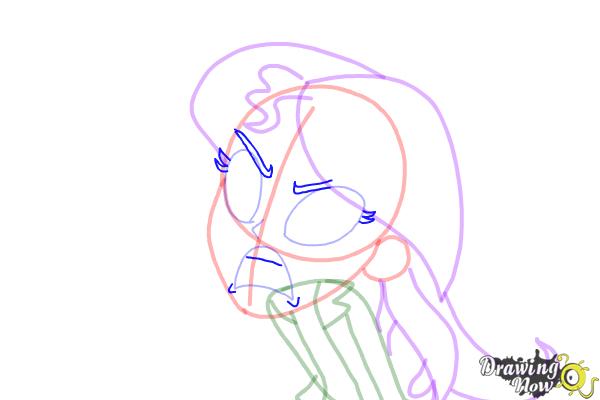How to Draw Sunset Shimmer from My Little Pony Equestria Girls - Step 9