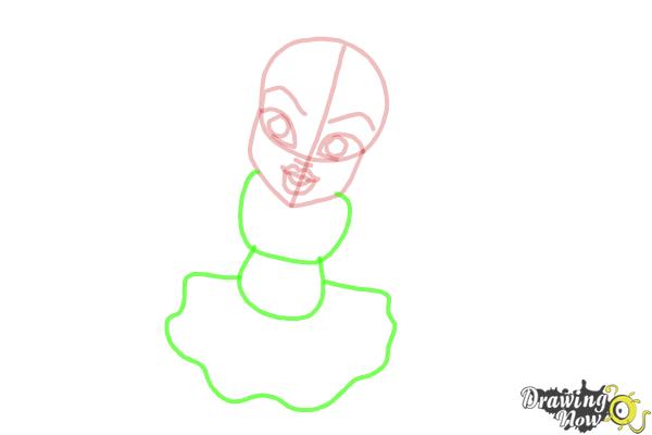 How to Draw Frankie Stein from Monster High - Step 5