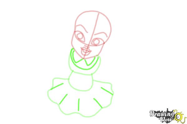 How to Draw Frankie Stein from Monster High - Step 6