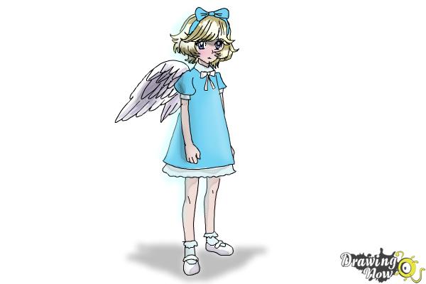 How to Draw a Manga Angel - Step 12