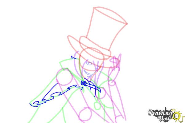 How to Draw Mephisto Pheles from Ao No Exorcist, Blue Exorcist - Step 11