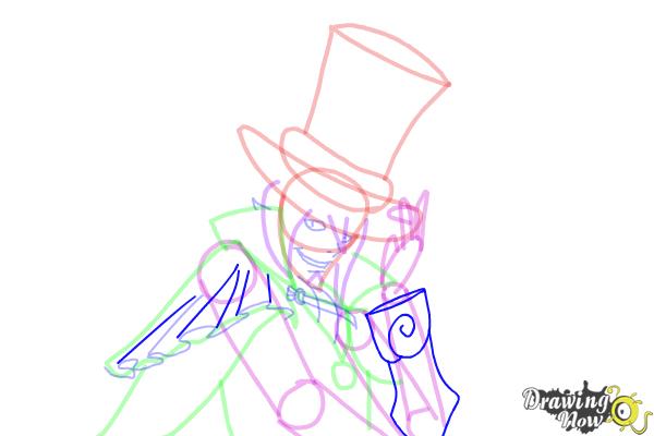 How to Draw Mephisto Pheles from Ao No Exorcist, Blue Exorcist - Step 12