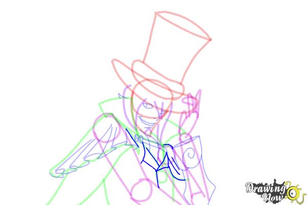 How to Draw Mephisto Pheles from Ao No Exorcist, Blue Exorcist - Step 13