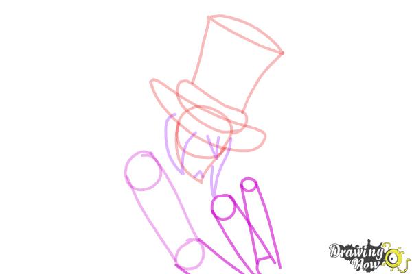 How to Draw Mephisto Pheles from Ao No Exorcist, Blue Exorcist - Step 6