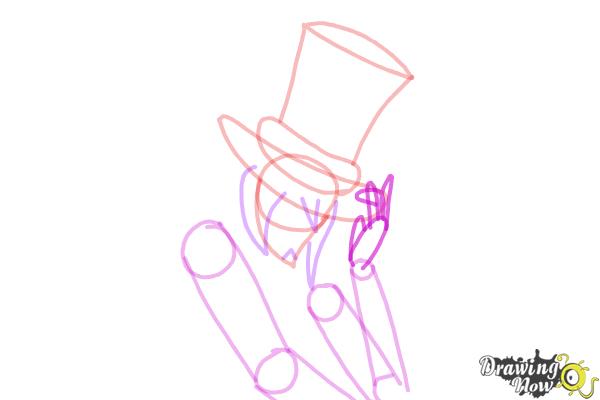 How to Draw Mephisto Pheles from Ao No Exorcist, Blue Exorcist - Step 7