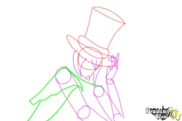 How to Draw Mephisto Pheles from Ao No Exorcist, Blue Exorcist - Step 8