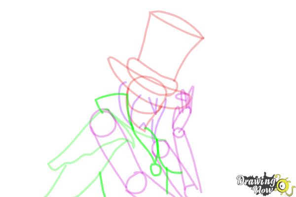 How to Draw Mephisto Pheles from Ao No Exorcist, Blue Exorcist - Step 9
