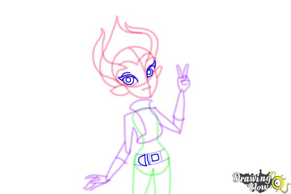 How to Draw Gilda Goldstag from Monster High - Step 10