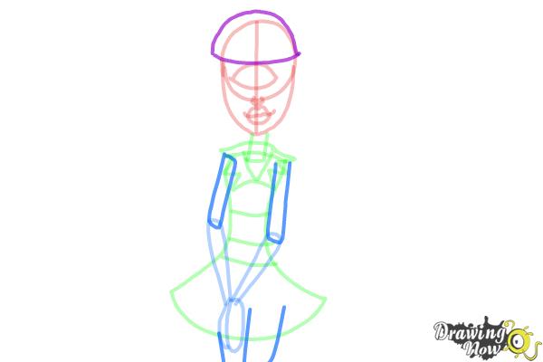 How to Draw Iris Clops from Monster High - Step 7