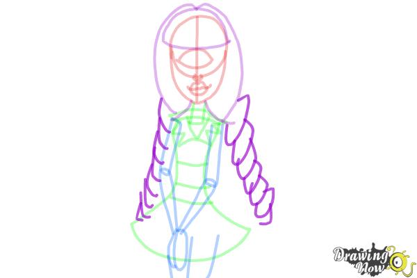 How to Draw Iris Clops from Monster High - Step 9