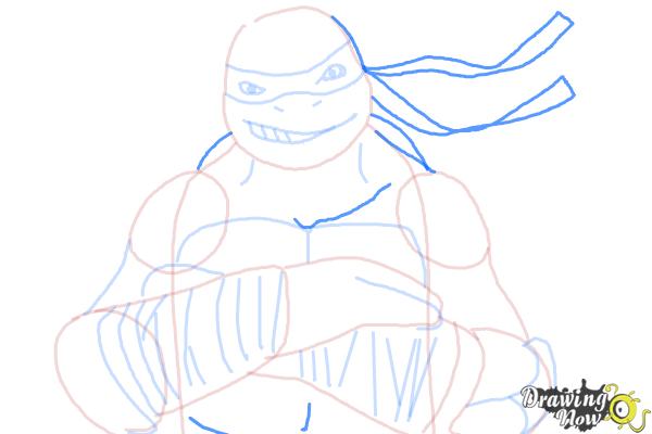 How to Draw Raphael from Teenage Mutant Ninja Turtles 2014, Tmnt - Step 7