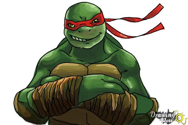 How to Draw Raphael from Teenage Mutant Ninja Turtles 2014, Tmnt - Step 9