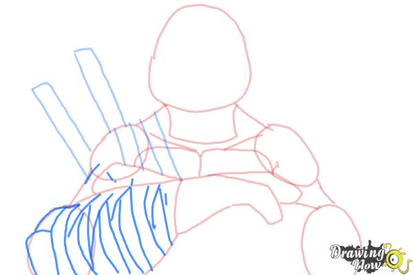 How to Draw Leonardo from Teenage Mutant Ninja Turtles 2014, TMNT - Step 7 How to Draw Leonardo from Teenage Mutant Ninja Turtles 2014, TMNT - Step 7