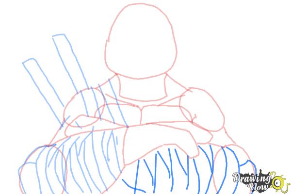 How to Draw Leonardo from Teenage Mutant Ninja Turtles 2014, TMNT - Step 8