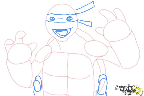 How to Draw Michaelangelo from Teenage Mutant Ninja Turtles 2014, Tmnt - Step 7