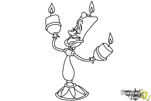 How To Draw Lumiere From Beauty And The Beast Drawingnow