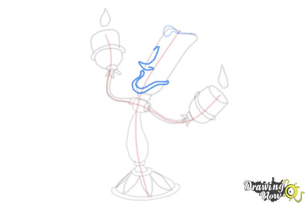 How to Draw Lumiere from Beauty And The Beast - Step 7