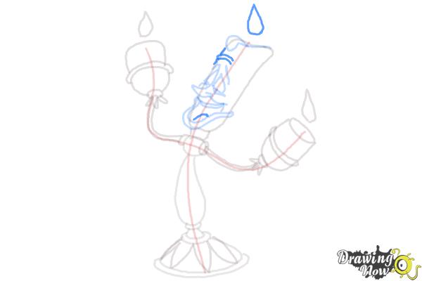 How to Draw Lumiere from Beauty And The Beast - Step 9