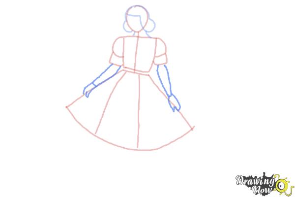 How to Draw a Girl In a Dress Easy - Step 5