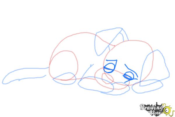 How to Draw a Sleeping Dog - Step 7