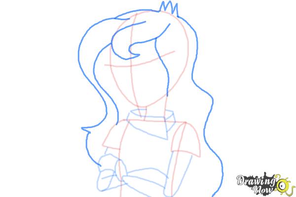 How to Draw Vice Principal Luna from Equestria Girls - Step 7