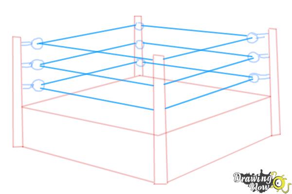 How to Draw a Wrestling Ring - Step 5