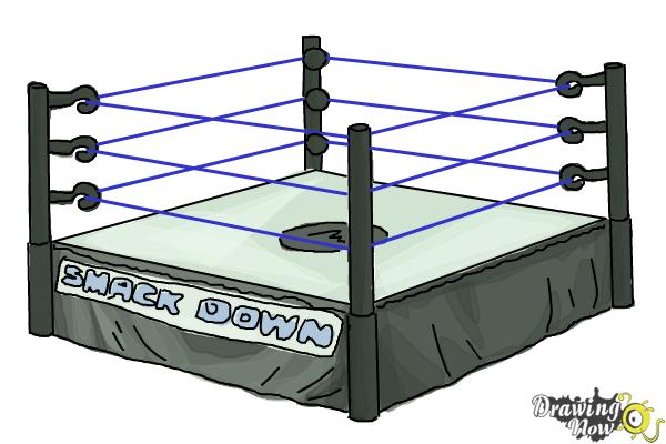 How to Draw a Wrestling Ring - Step 8