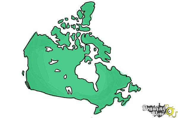 How to Draw Canada - Step 7