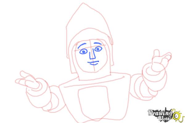 How to Draw Sir Kirby from Doc Mcstuffins - Step 8
