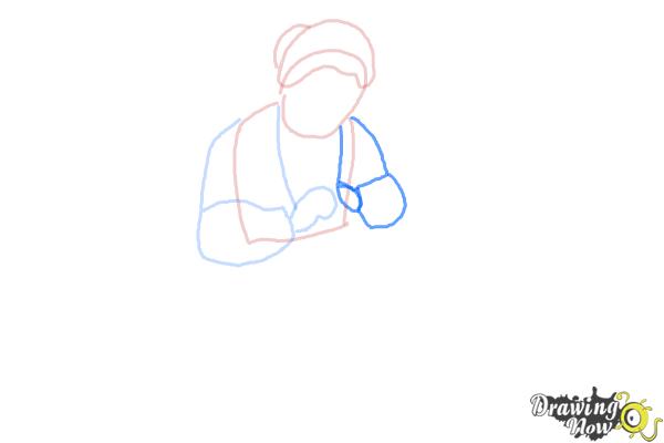 How to Draw a Grandmother - Step 5