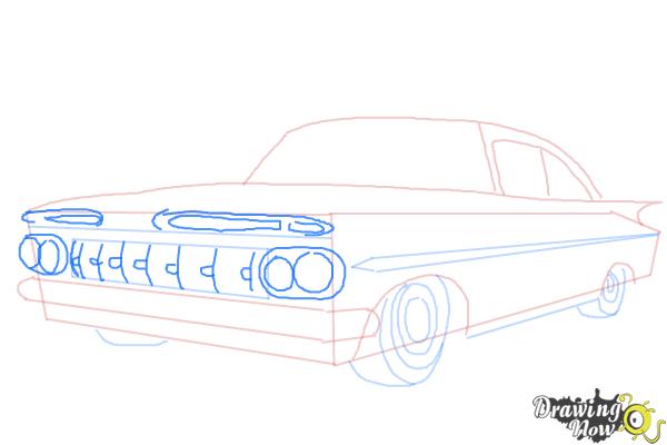 How to Draw a Chevrolet Impala - Step 6