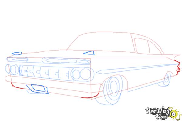 How to Draw a Chevrolet Impala - Step 7