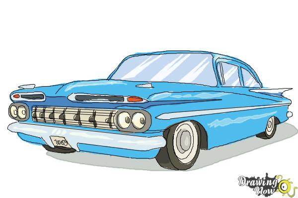 How to Draw a Chevrolet Impala - Step 9