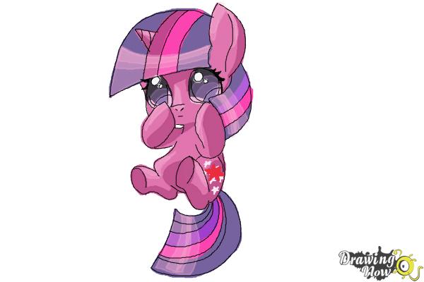 How to Draw Chibi Twilight Sparkle from My Little Pony Friendship Is Magic - Step 10
