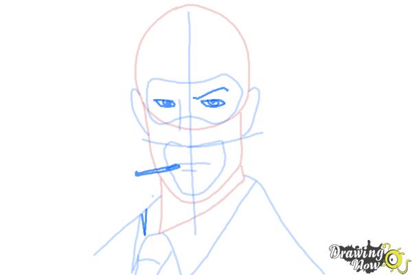 How to Draw The Spy from Team Fortress 2 - Step 8