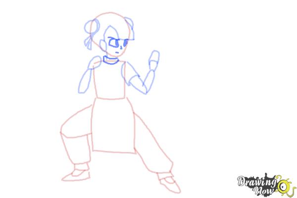 How to Draw a Manga Girl Fighting Pose - Step 5