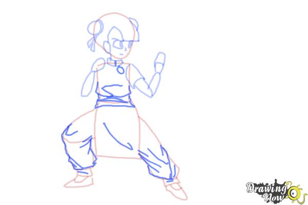 How to Draw a Manga Girl Fighting Pose - Step 6