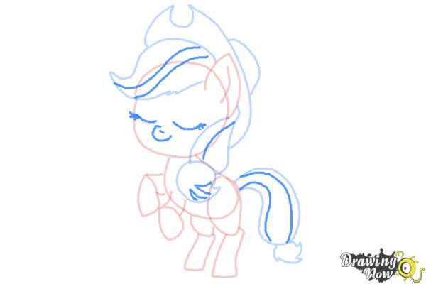 How to Draw Chibi Apple Jack from My Little Pony Friendship Is Magic - Step 9