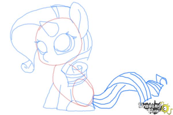 How to Draw Chibi Rarity from My Little Pony Friendship is Magic - Step 8