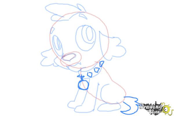 How to Draw Spike The Marvel Dog from Equestria Girls - Step 9