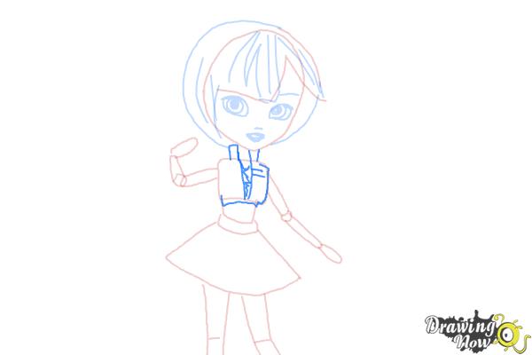 How to Draw a Pullip Doll - Step 7