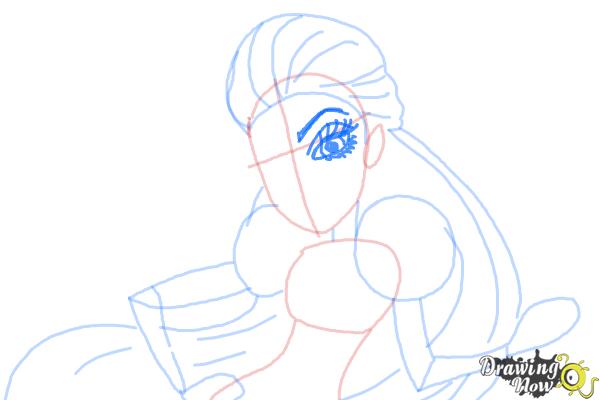 How to Draw Casta Fierce from Monster High - Step 6