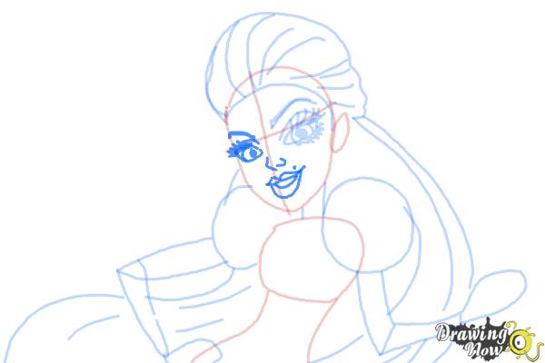How to Draw Casta Fierce from Monster High - Step 7