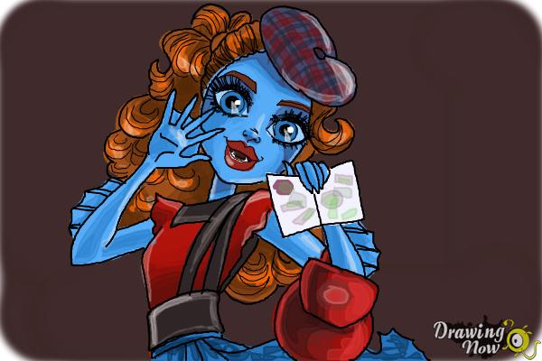 How to Draw Lorna Mcnessie from Monster High - Step 11