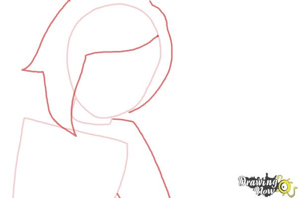 How to Draw Ruby Rose from Rwby - Step 3