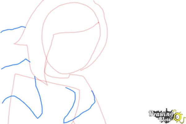 How to Draw Ruby Rose from Rwby - Step 4