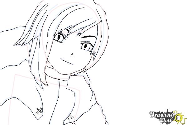 How to Draw Ruby Rose from Rwby - Step 8