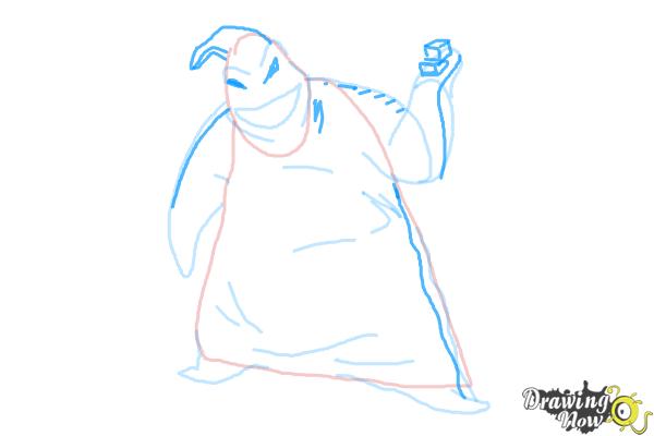 How to Draw Oogie Boogie, Disney Villain - Step 8.