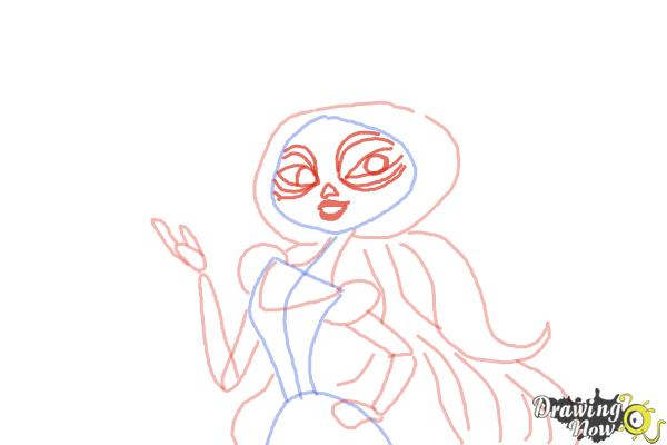 How to Draw La Muerte from The Book of Life - Step 6